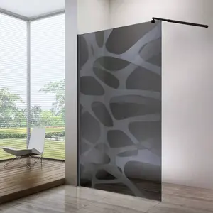 用于浴室的半框架钢化玻璃步入式淋浴门浴缸淋浴屏面板