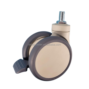 125mm 5-Zoll-Gewindestiel mit Doppel rädern für Krankenhaus bett möbel räder - Product Image 1