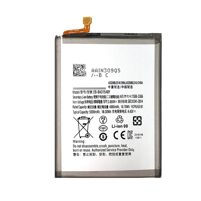 Foot Capacity Phone Battery for Samsung Galaxy A11 A21s A22 5g A16 A20s A30 A31 A32 5g A33 A34 A40 A41 A51 A70 A71 A73