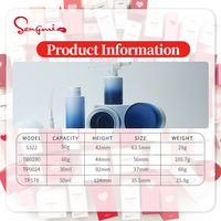 Pot de crème bleu OEM ODM de haute qualité, flacon de lotion au design élégant, ensemble de soins de la peau, échantillon gratuit, sérigraphie, nettoyant visage