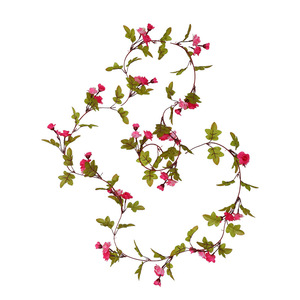 Artificial Rose Vines 48-Head Tea Rose Rattan Wall Hanging For <b>Ceiling</b> And Air Conditioner Pipe Decoration - Product Image 5