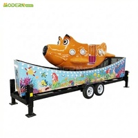 Voiture Volante Personnalisable avec Remorque, Équipement d'Attraction Portable, Manèges de Fête Foraine pour Enfants