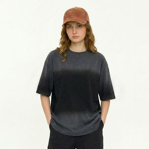 เสื้อยืดคอตตอน 100% แบบยูนิเซ็กส์ ทรงโอเวอร์ไซส์ น้ำหนัก 240 กรัม ผ้าถัก แขนสั้น สีพื้น ไม่มีลาย สไตล์วินเทจ ล้างสีแบบมิเนอรัล สำหรับสตรีทแวร์ ขายส่ง รับผลิตแบบ OEM - Product Image 4