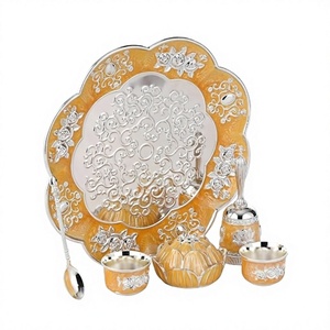 Elegante Juego de Thali de Metal con Tazón, Campana, Cuchara, Porta Incienso, Caja Roja, Uso Religioso, Duradero - Product Image 5