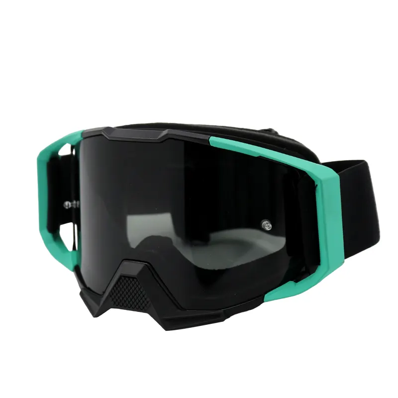 Kacamata motorcross MX kustom, dengan bingkai TPU dan lensa polikarbonat untuk helm sepeda Trail penggunaan Off-Road