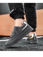 Chaussures décontractées en daim pour hommes, semelle épaisse, confortables, antidérapantes, durables, pour la marche en plein air