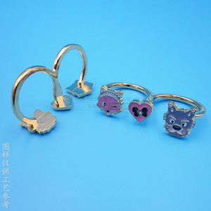 Anillos de Metal Personalizados con Dibujos Animados, Anillos de Moda de Aleación de Oro para Niños, Regalo de Joyería - Product Image 1