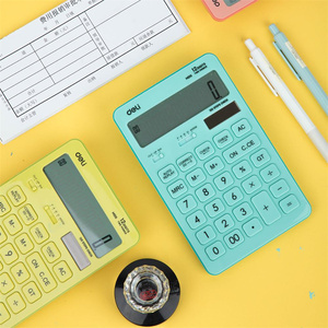 Deli Máy Tính Nhựa EM015-Màn Hình Lớn Hai Công Suất Năng Lượng Mặt Trời Và Pin Kiểm Tra Bước 120 12 Bit - Product Image 4