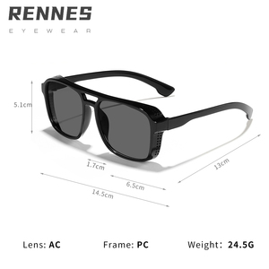 Lunettes de soleil rectangulaires unisexes de haute qualité <span class=keywords><strong>Rennes</strong></span>, protection UV400, monture intégrale, minimalistes, blanc rose violet, pour hommes et femmes, décontractées - Product Image 6