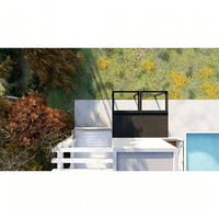 Pavillon en alliage d'aluminium avec persiennes électriques rétractables, intelligent, télescopique, personnalisé, pour villa, jardin, extérieur, pare-soleil, imperméable