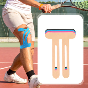Bande de kinésiologie en coton prédécoupée de qualité supérieure, une seule pièce, pour soutien rotulien, compression élastique, respirante, pour sport et muscles (<span class=keywords><strong>KT</strong></span> <span class=keywords><strong>Tape</strong></span>) - Product Image 4