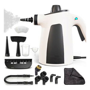 <span class=keywords><strong>Nettoyeur</strong></span> <span class=keywords><strong>vapeur</strong></span> pressurisé à <span class=keywords><strong>vapeur</strong></span> électrique portable 1350W pour la maison cuisine salle de bain voiture 9 pièces accessoires - Product Image 2