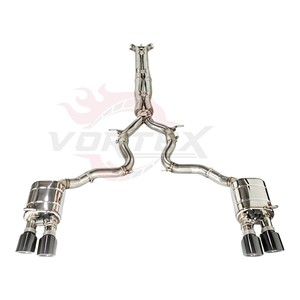 Échappement arrière sport Vortex SS304 en acier inoxydable pour Panamera 971 2.9T 3.0T avec embouts quadruples en fibre de carbone - Product Image 1