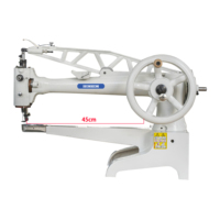Machine à coudre industrielle HK-2971 45cm grand manuel de table pour la fabrication de sacs en toile en cuir robuste