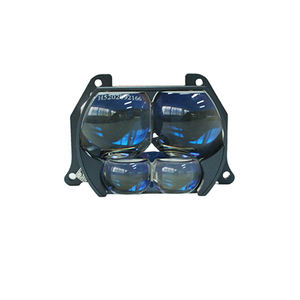 Feux de croisement de véhicule à énergie nouvelle à quatre lentilles LED carrées, 6000K, 8000 lumens, 500% plus lumineux, forme innovante, faible puissance - Product Image 2