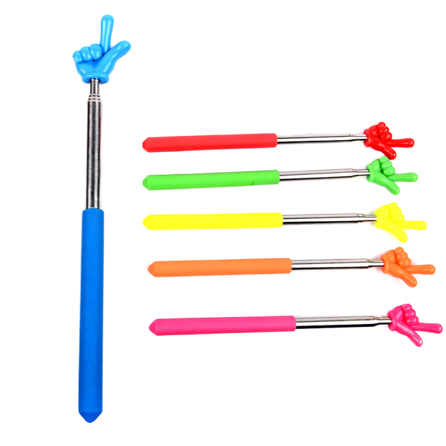 Stainless Steel Telescopic Finger Reading Stick Early Education Retractable Pointer Aid for Students Teaching Students Learn