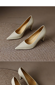 Factory Hot Sale New Women Solid Color Pointed Toe Sexy Pretty Girl High Heel <b>Shoes</b> - Product Image 6