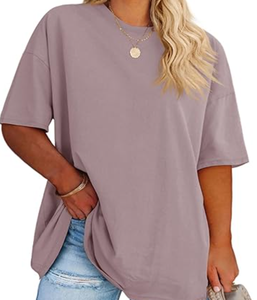 Prix usine femmes sur la taille T-shirts bricolage surdimensionné femmes chemises grande taille Logo personnalisé 100% coton o-cou T-shirt pour les femmes - Product Image 4