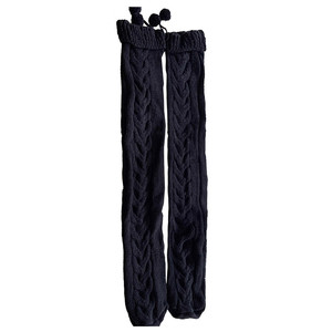 2026 Women Winter Thick Long Knitted Twisted Hairball Thigh High <strong>Over</strong> <strong>the</strong> <strong>Knee</strong> <strong>Socks</strong> - Product Image 6