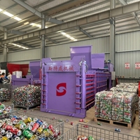 Presse à balles horizontale hydraulique entièrement en acier de 1,5 tonne pour déchets de papier, personnalisable, pour compression de bouteilles en plastique et films