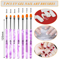 Kit de manucure Nail Secret 28 pièces, brosse plate en nylon, 7 stylos de photothérapie, 6 stylos à points, logo personnalisé écologique pour les ongles