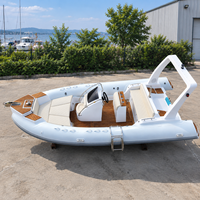 Bateau pneumatique semi-rigide RIB-600B haute performance en PVC, coque en V profond, bateau de pêche gonflable