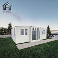 Maison préfabriquée extensible en conteneur à panneaux de 20, 30 et 40 pieds, prête à l'emploi, avec salle de bain extérieure, Casas Prefabricadas