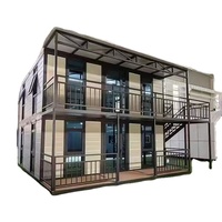 Maison conteneur mobile préfabriquée pliable à deux étages de 20 pieds et 40 pieds, conteneur intégré, logement rapide pour villa