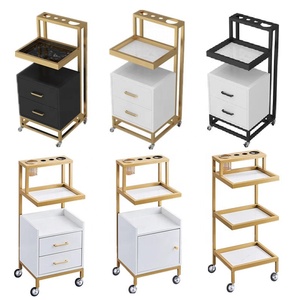 Mobile High-quality Salon Furniture Set Beauty Salon <b>Trolley</b> Cart Wheels Cart <b>Trolley</b> Metal <b>Trolley</b> Cabinet for Sale - Product Image 1