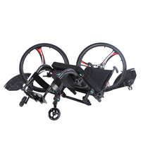 Silla de Ruedas Deportiva de Fibra de Carbono Ligera y Profesional, Modelo SC01, con Ruedas Traseras Grandes de 24'', Plegable y Manual
