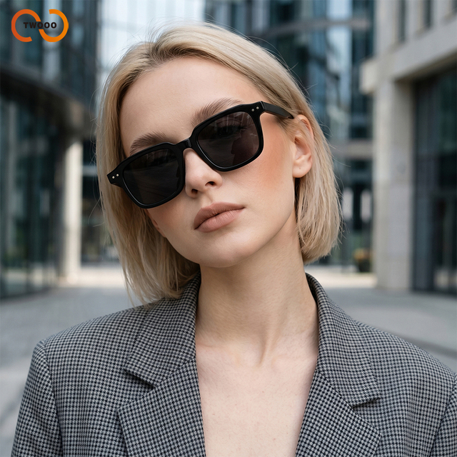 TWOOO T1781 Hot Sale Personality Trendy Square Polarized Sunglasses Retro Fashion Small Framen Eyewear Wholesale