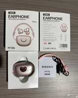 Écouteurs sans fil TWS M106 à clip d'oreille, design sac cœur, Bluetooth 6.0, IPX7, LED, mini étui, appels HD, OEM, double transmission, Type-C, commande vocale IA, cadeau idéal