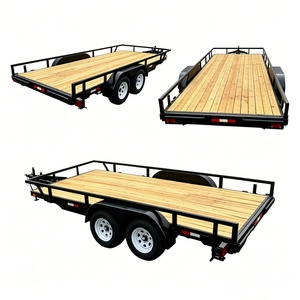 Remolque <span class=keywords><strong>de</strong></span> Plataforma <span class=keywords><strong>de</strong></span> Doble Eje <span class=keywords><strong>de</strong></span> Acero Q235 <span class=keywords><strong>para</strong></span> Transporte <span class=keywords><strong>de</strong></span> Vehículos y Equipos Pesados - Product Image 2