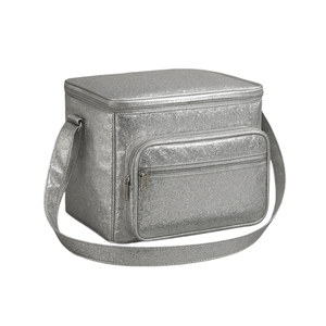 New Silver Glitter PVC Portable <strong>Coolbag</strong> Eco-Friendly Reusable Ice Pack for Picnic Food Fashionable for Summer Outdoor Camping - Product Image 1