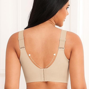 Vendita calda senza cuciture da donna doppio <span class=keywords><strong>reggiseno</strong></span> imbottito Push up di supporto comode cinghie larghe con fibbie senza fili <span class=keywords><strong>reggiseno</strong></span> Anti-cedente - Product Image 4