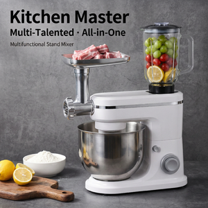 <span class=keywords><strong>Mixeur</strong></span> sur socle 3-en-1 en gros, batteur électrique 6 vitesses avec bol en acier inoxydable de 6 L pour usage domestique et commercial, hachoir à viande et blender - Product Image 2