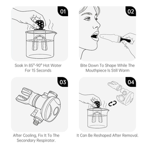 Thermoplastic Mold‑able Scuba <b>Diving</b> <b>Regulator</b> Mouthpiece, Food‑Grade Custom‑Fit Bite Mouth Piece - Product Image 4