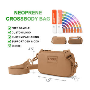 กระเป๋าสะพายข้างกันน้ำแบบใหม่ ดีไซน์เนื้อผ้า Neoprene สำหรับใส่โทรศัพท์มือถือ ขนาดเล็ก เหมาะสำหรับผู้ชายและผู้หญิง - Product Image 3