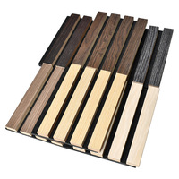 Panneau acoustique en fibre de polyester et bois, grille en MDF, placage bois sculpté, isolation phonique, pour hôtel et appartement modernes