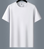 Camiseta Personalizada con Logotipo, Talla 9XL para Hombres Altos y Grandes, Tejido de Porcelana de Hielo, 100% Algodón Transpirable, Cuello Redondo, Manga Corta, Corte Regular