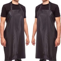 Tablier de cuisine imperméable en vinyle pour la vaisselle, le travail, la cuisson, avec bavette, unisexe, pour hommes, chefs, usage industriel et chimique