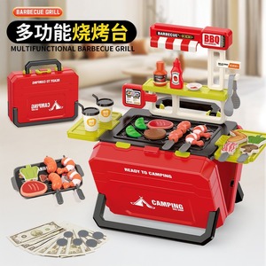 Chariot de jeu multifonctionnel pour enfants : barbecue, rangement de jouets, chariot à bonbons, cuisine d'imitation, camion de nourriture - Idéal pour le dropshipping Shopify - Product Image 5