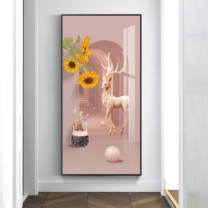 Peinture d'art mural de Style nordique moderne avec <span class=keywords><strong>cadre</strong></span> en métal pour chambres d'hôtel - Product Image 4