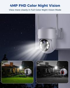 4Gソーラー2Kセキュリティカメラ屋外ソーラーセキュリティカメラスポットライト付きワイヤレス屋外カラービジョンAI人間検出 - Product Image 6