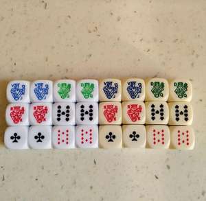 Personalizable 16mm D6 cuadrado redondeado blanco marfil acrílico póker dados cuadrado redondeado blanco marfil grabado diseño logotipo personalizado para - Product Image 3