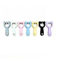 Outil magnétique puissant 2 en 1 en forme d'ours pour effet œil de chat et cœur, double extrémité, pour DIY effet trou noir et ongles en forme de cœur creux