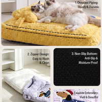 Coussin de couchage pour animaux de compagnie en peluche, apaisant, chaud, doux, luxueux, de qualité supérieure, lavable, pour chiens et chats, pour l'hiver, pour chiots et chatons, grandes, moyennes et petites tailles