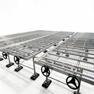 Large Movable Wire Mesh Seedbed Greenhouse <strong>Plant</strong> Nursery Equipment Grow <strong>Table</strong> Rolling Mesh Benches Hot Galvanized Steel - Product Image 1