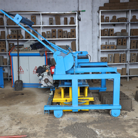 Nouvelle production QCM4-30 Machine à briques mobile pour blocs creux en béton, machine manuelle pour usage domestique