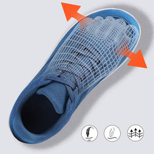 प्राकृतिक पैर का आकार चौड़ा पैर पैर का बॉक्स कैनवास ऊपरी फीता-अप नंगे जूते पृथ्वी ग्रेडिंग शून्य जूते - Product Image 3